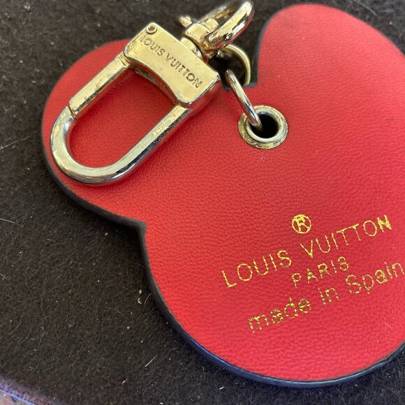 LOUIS VUITTON Keychain Charm Minnie Mouse Red New - Picture 1 of 4